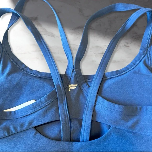 NWT Fabletics Principal Longline Medium Impact Sports Bra In Classic Indigo Sz M - Picture 7 of 11